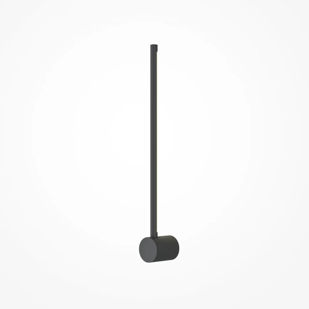 Applique murale light stick en acier doré avec finition noire mate et manche slender pour usage vertical
