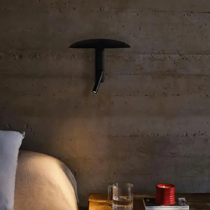 Applique Murale Avec Liseuse Orientable Et Abat-Jour Courbé