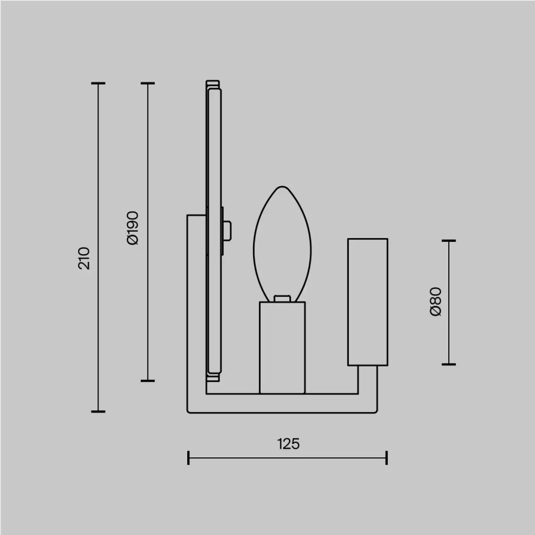 Applique murale marmo minimaliste avec deux bras cylindriques et ampoule en forme de bougie marbre blanc