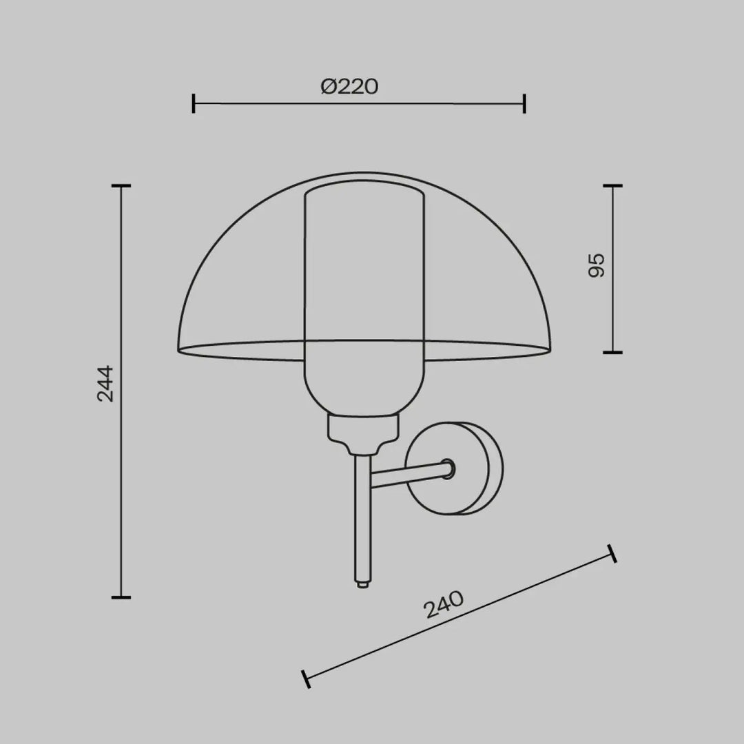 Applique murale memory avec coupole opaline moderne à base cylindrique pour un éclairage mural élégant