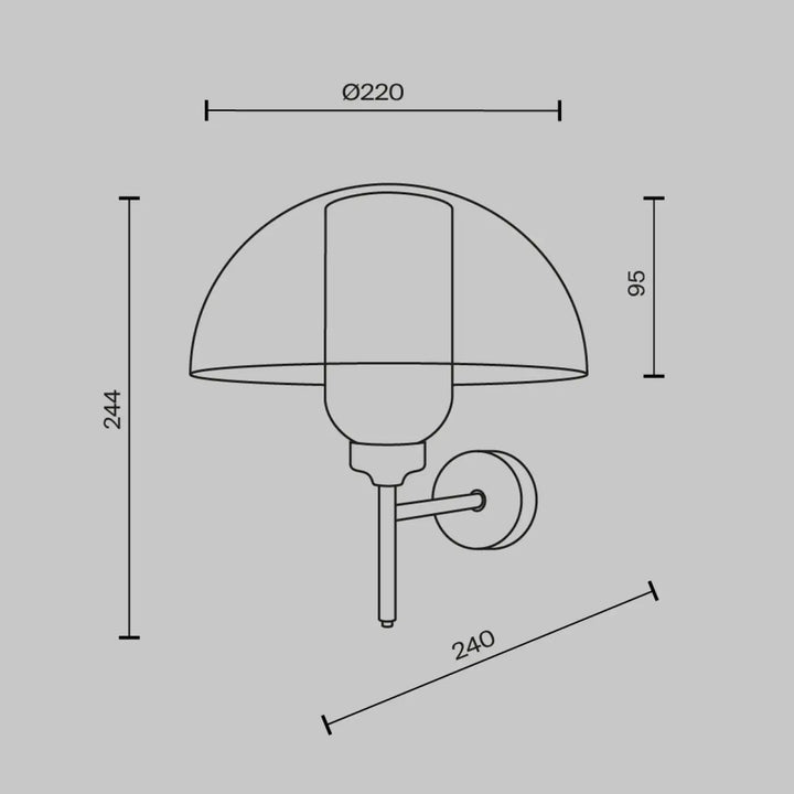 Applique murale memory avec coupole opaline moderne à base cylindrique pour un éclairage mural élégant