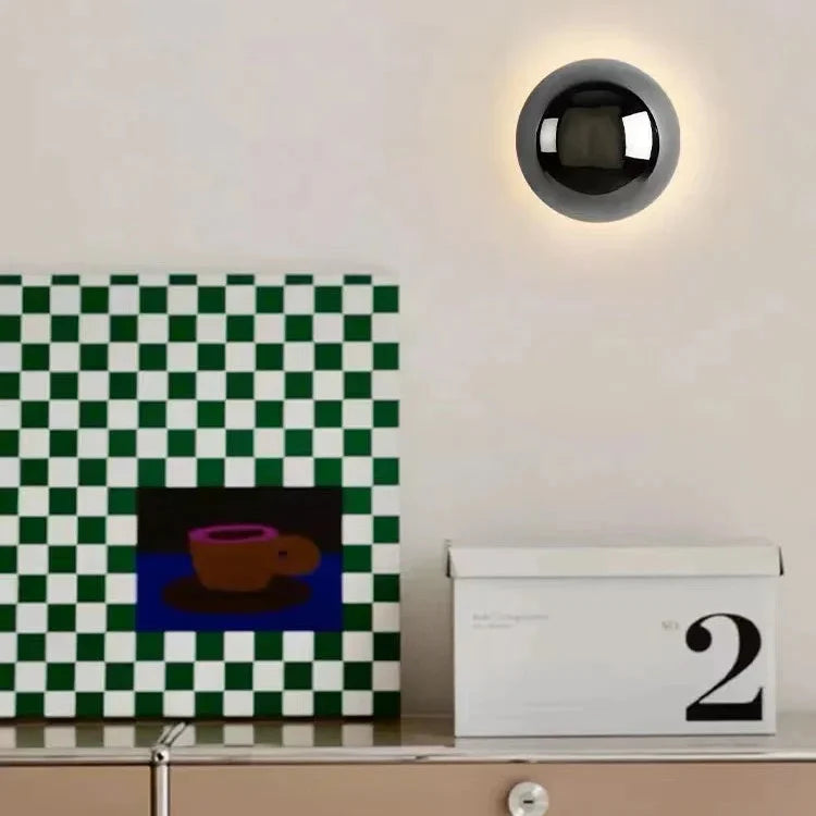 Applique murale minimaliste en boule led contemporaine et élégante