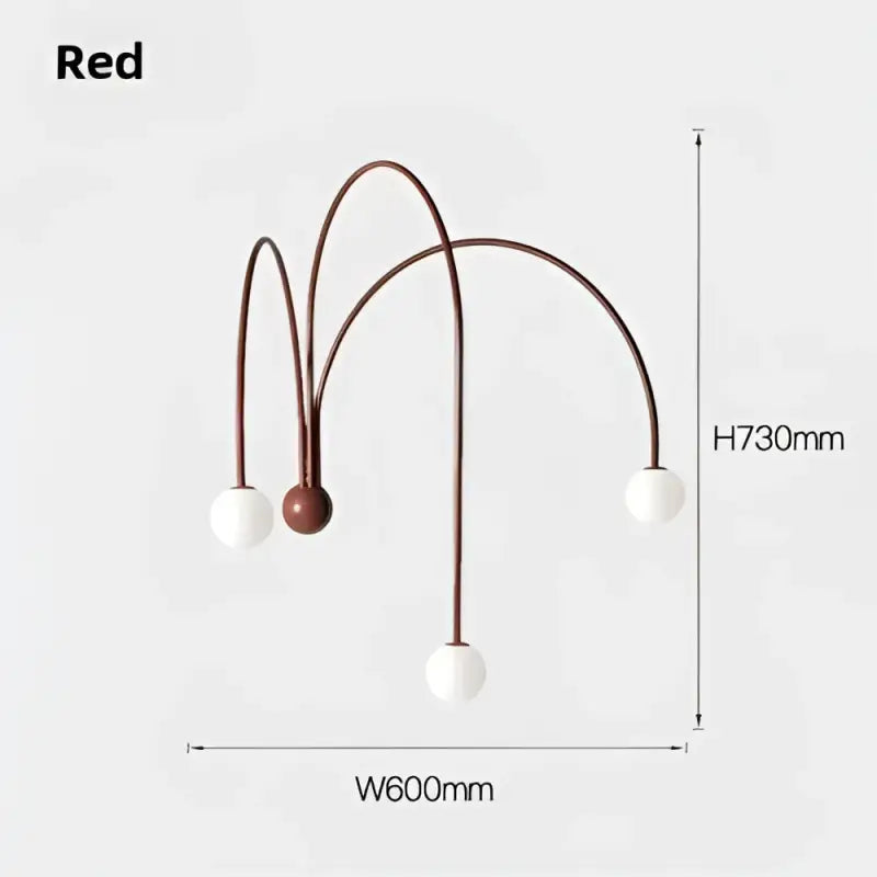 Applique murale moderne arches courbées avec globes élégant