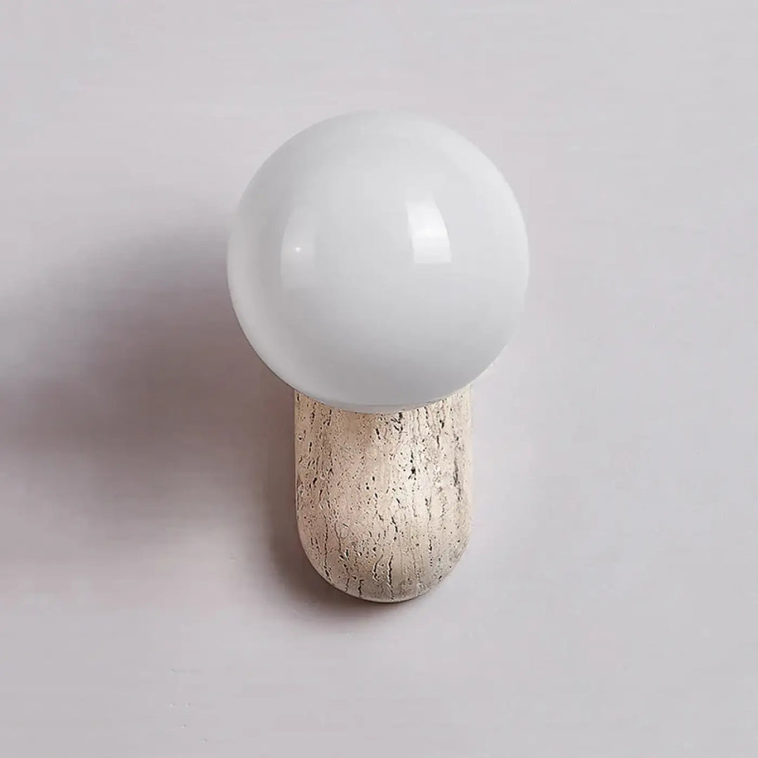 Applique moderne en pierre naturelle avec globe chic