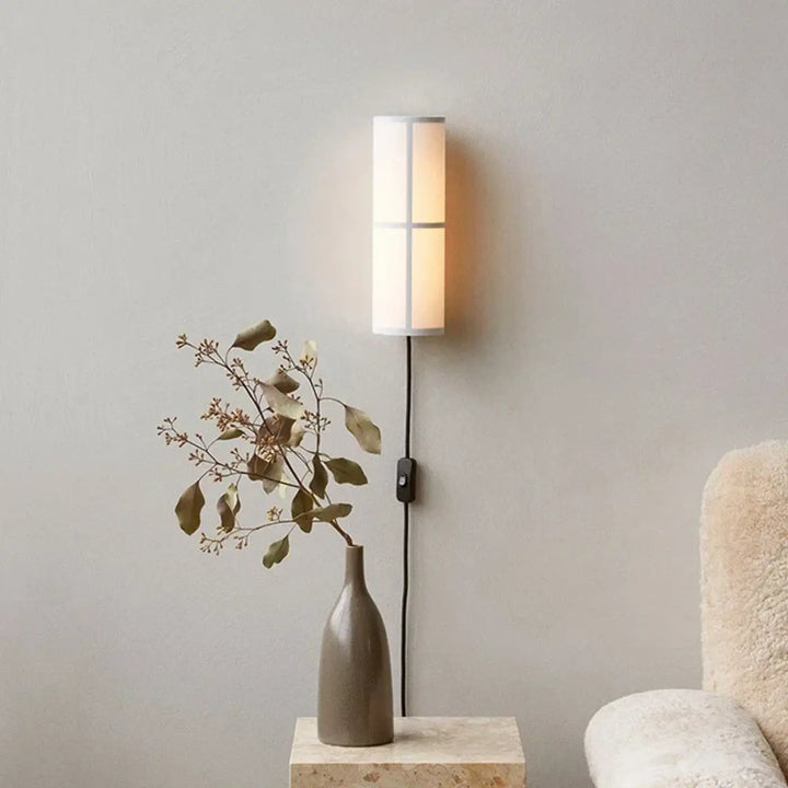 Applique Murale Moderne En Tissu Clair Diffuseur De Lumière Douce

