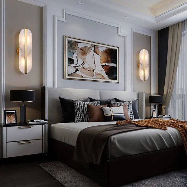 Applique Murale Pour Mur En Pierre Design Capsule Blanc