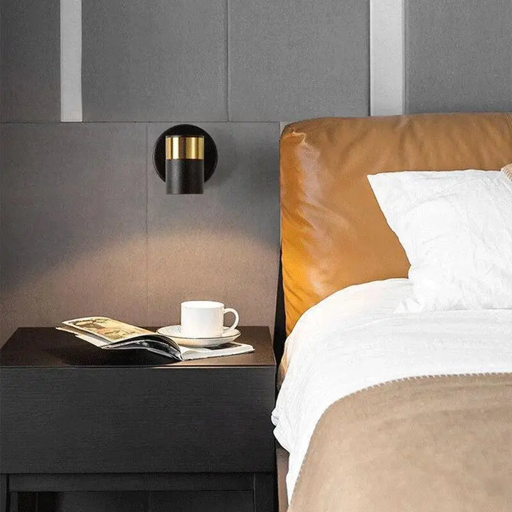 Applique Murale Noir Design Tubulaire Aluminium