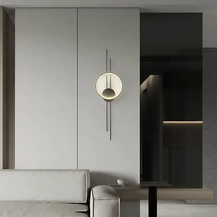 Applique murale noir à LED pour couloir d'appartement

