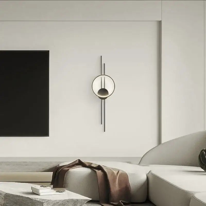 Applique murale noir à LED pour couloir d'appartement

