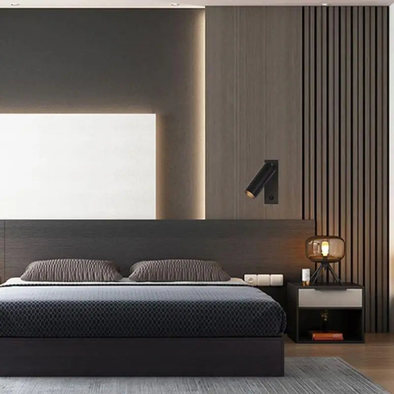 Applique Murale en Aluminium Noir au Design Moderne