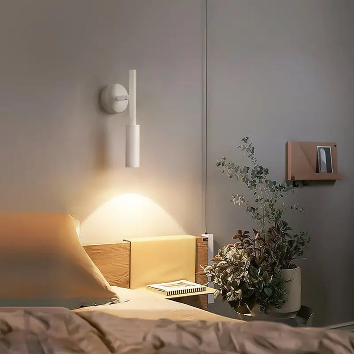 Applique Murale Noire Design En Tube Aluminium