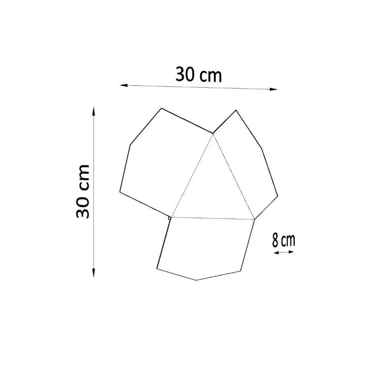 Applique murale tre noire design original fera avec planteur minimaliste géométrique 30 cm diamètre 8 cm profondeur