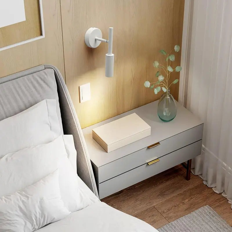 Applique Murale Noire Design En Tube Aluminium