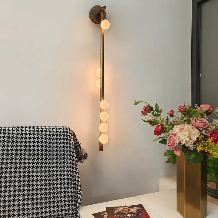 Nordic Designer Long Wall Lamp Vertical Sconce Light for Living Room Bedroom