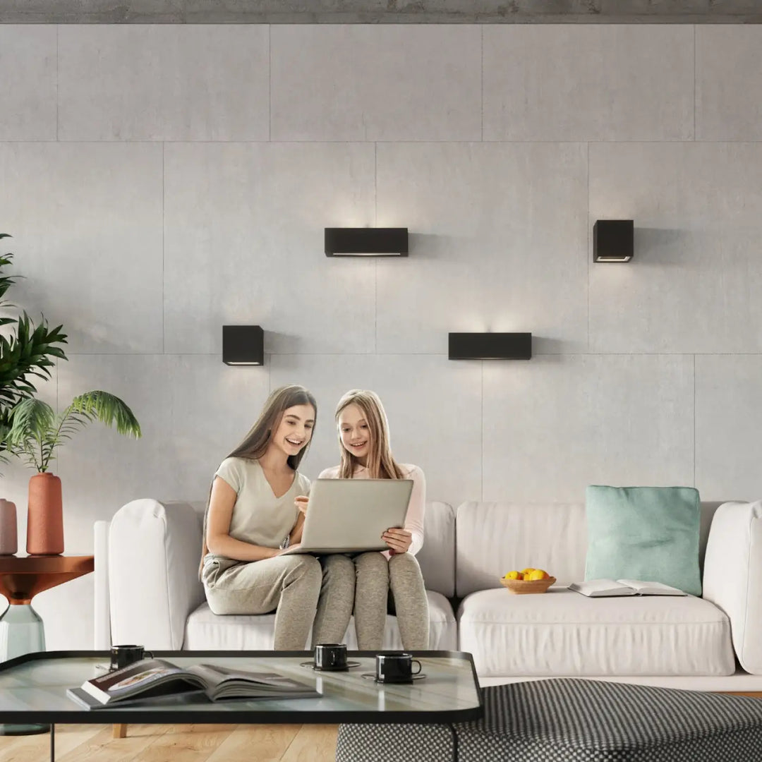 Applique murale en céramique vega noir avec design moderne et finition mate pour décoration intérieure élégante