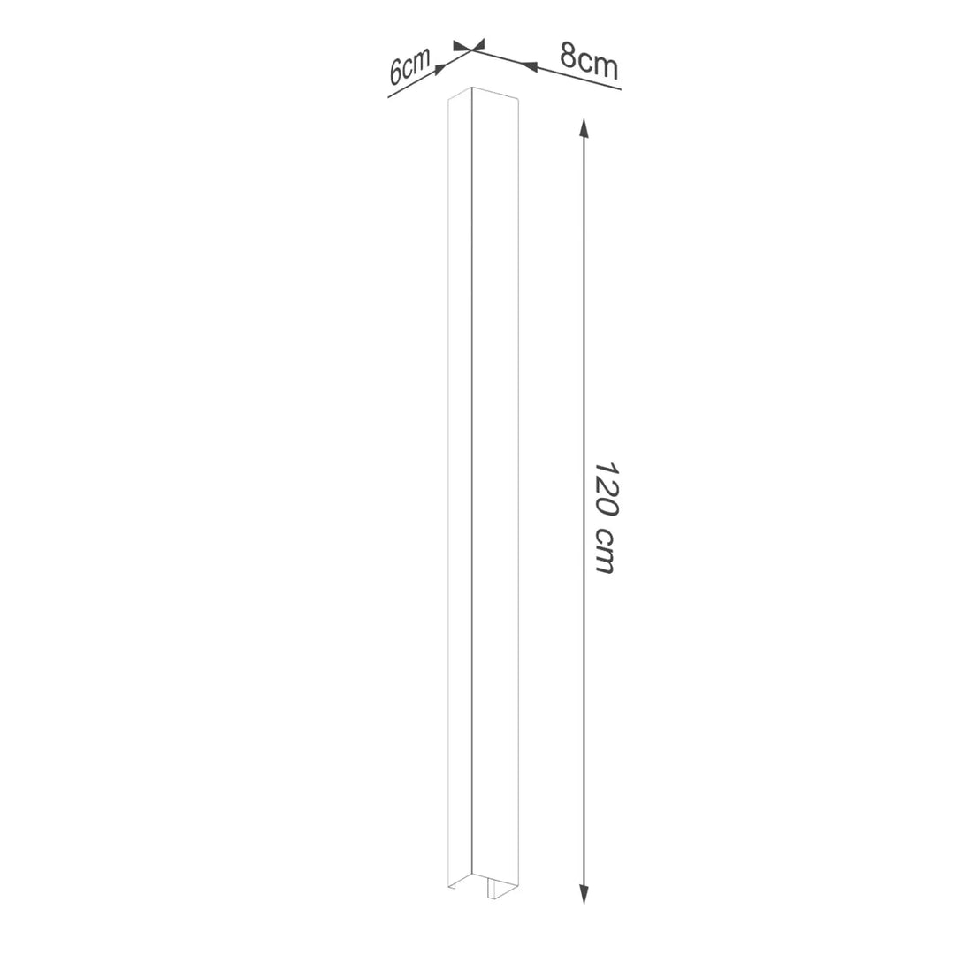 Applique murale freya 120 noir en métal 120 cm compose d’appliques murales minimalistes cinq coloris disponible