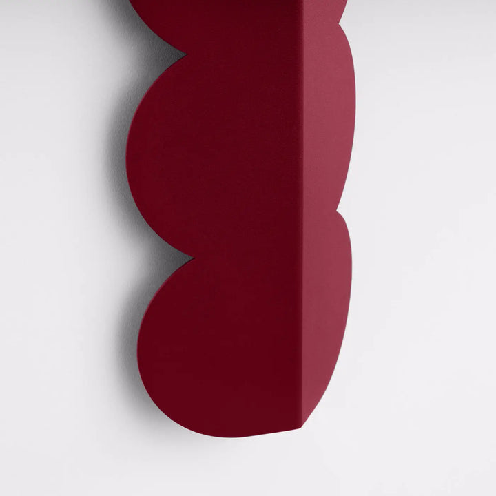 Applique murale BISCUIT bordeaux détail du pli