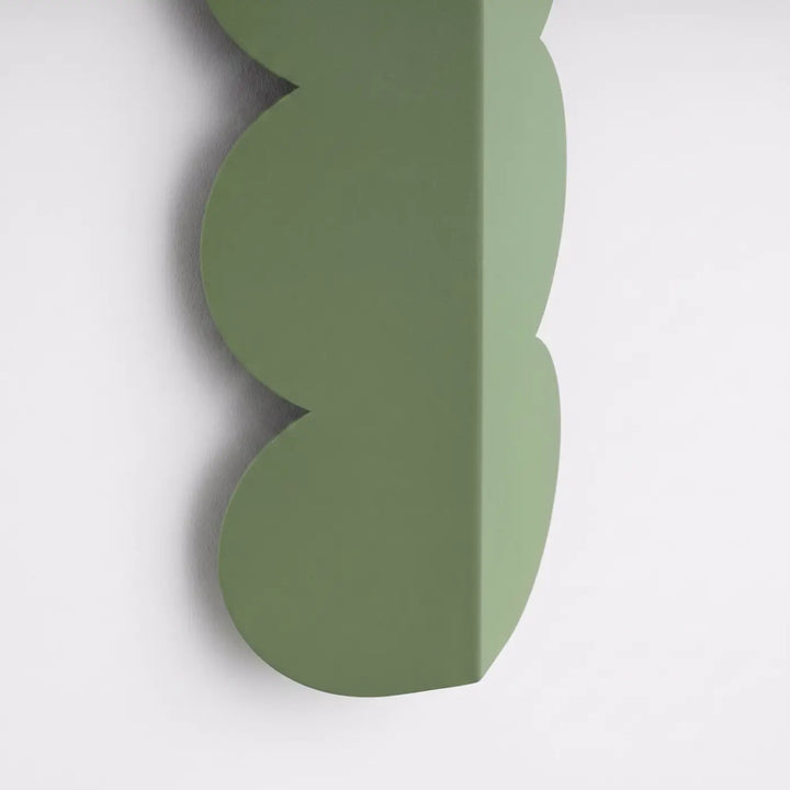 Applique murale BISCUIT sauge détail du pli