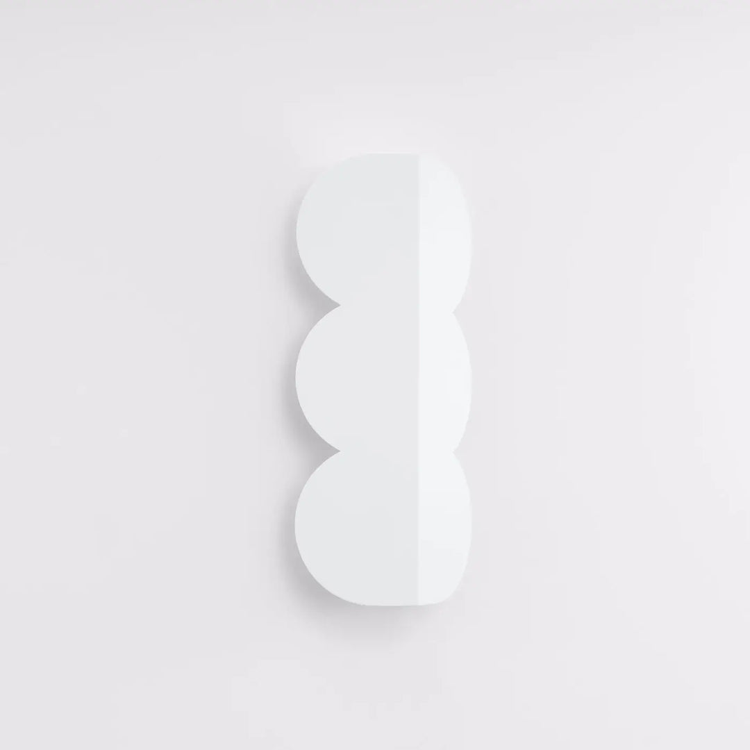 Applique murale BISCUIT blanc éteinte, posée au mur
