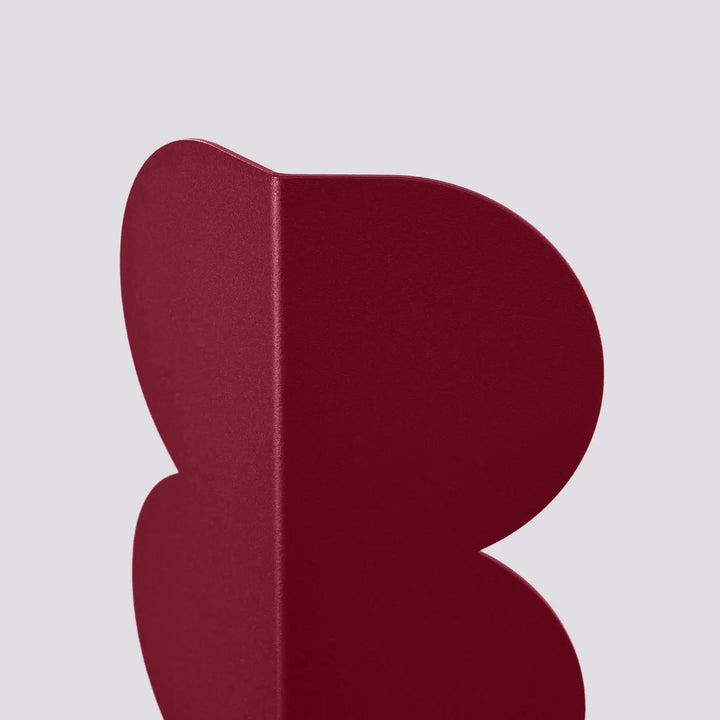 Applique murale BISCUIT bordeaux détail de la forme ondulée