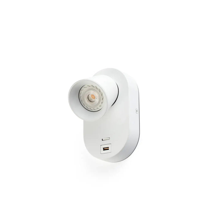 Applique murale Corb blanche avec port USB de Faro Barcelona