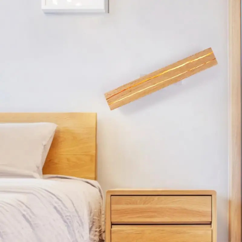 Applique Murale Originale Bois Rectangulaire Beige