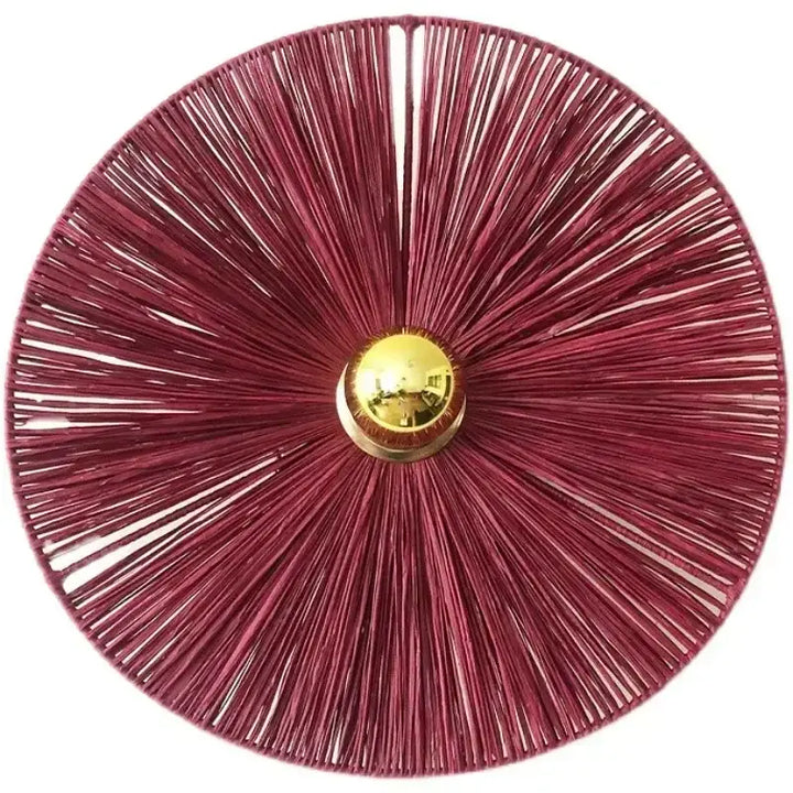 Applique Murale En Paille Moderne Design Solaire