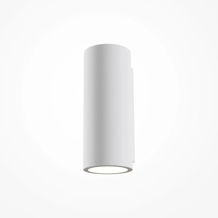Applique murale parma plâtre blanc cylindre minimaliste led design mural à peindre