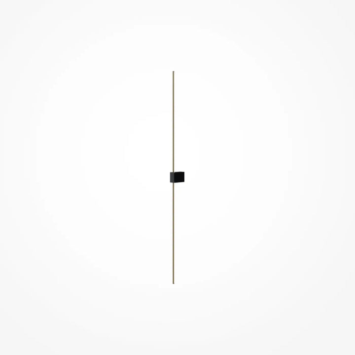 Applique murale pars minimaliste noire avec tige verticale métallique fine pour un éclairage mural élégant
