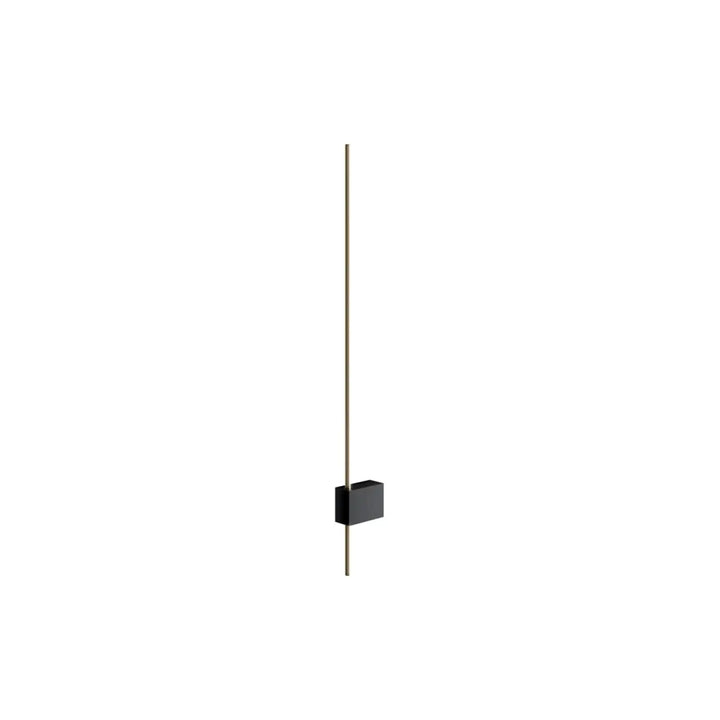 Applique murale pars minimaliste noire avec tige verticale dorée en métal pour éclairage mural contemporain