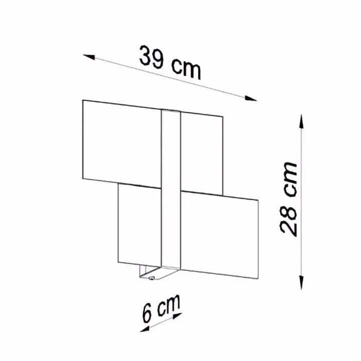 Applique murale massimo moderne et minimaliste avec panneaux angulaires précis en finition mate blanche