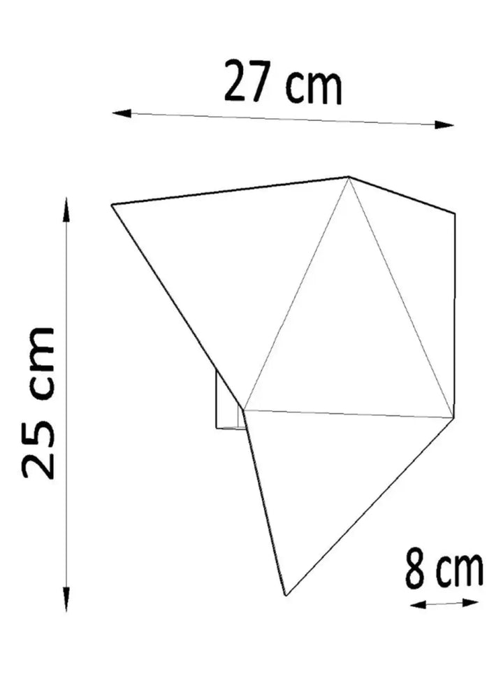 Applique murale solido avec lumière indirecte en forme triangulaire minimaliste à halo lumineux élégant