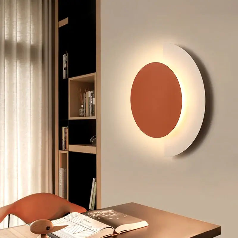 Applique murale post moderne à LED en orange, vert ou noir

