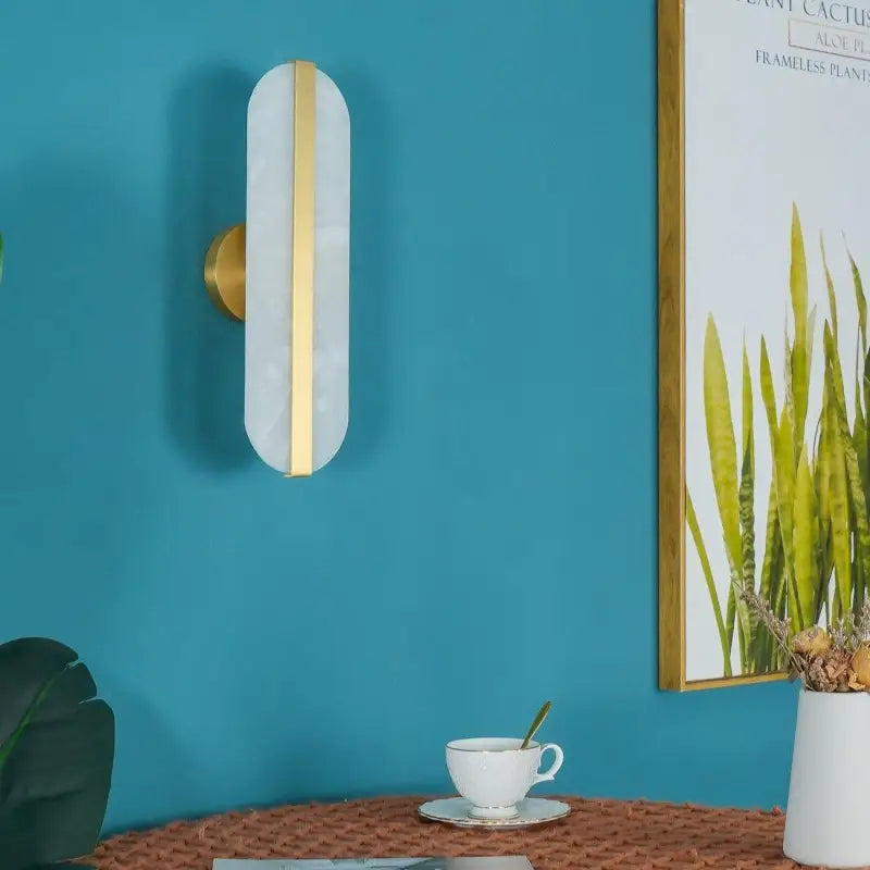 Applique Murale Pour Mur En Pierre Design Capsule Blanc