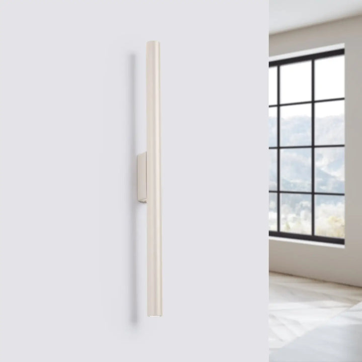 Applique murale beige éteinte, vue rapprochée