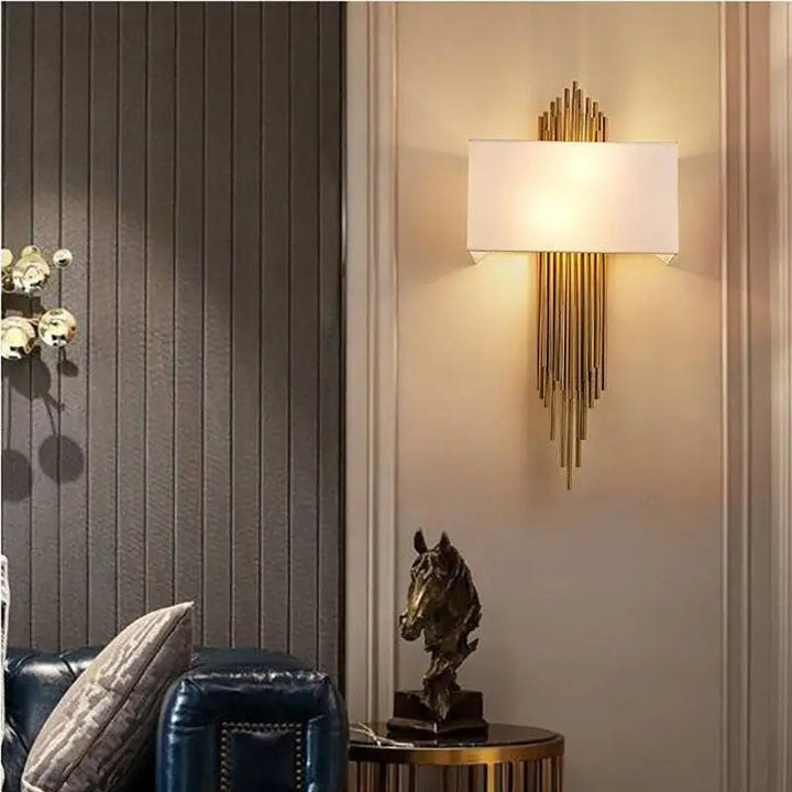 Applique Murale Rectangulaire LED Style Rétro Or