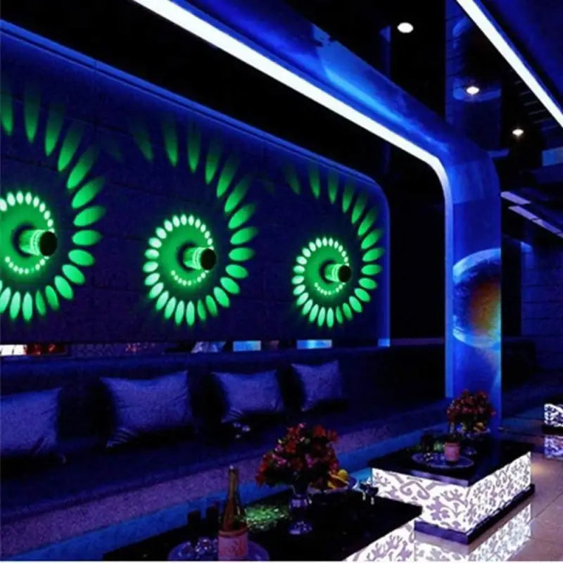 Applique Murale RGB en Aluminium Spirale Multicolore