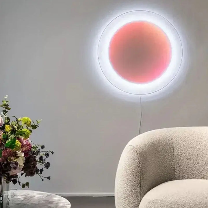 Applique Murale Ronde Haut De Gamme Multicolore Et Dimmable