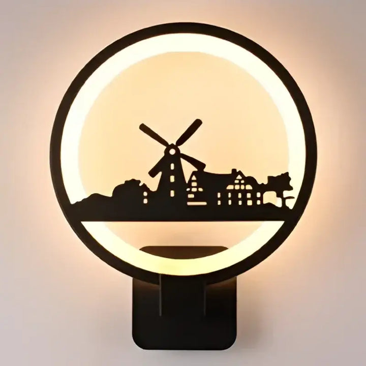 Applique murale ronde LED avec différentes cinématiques

