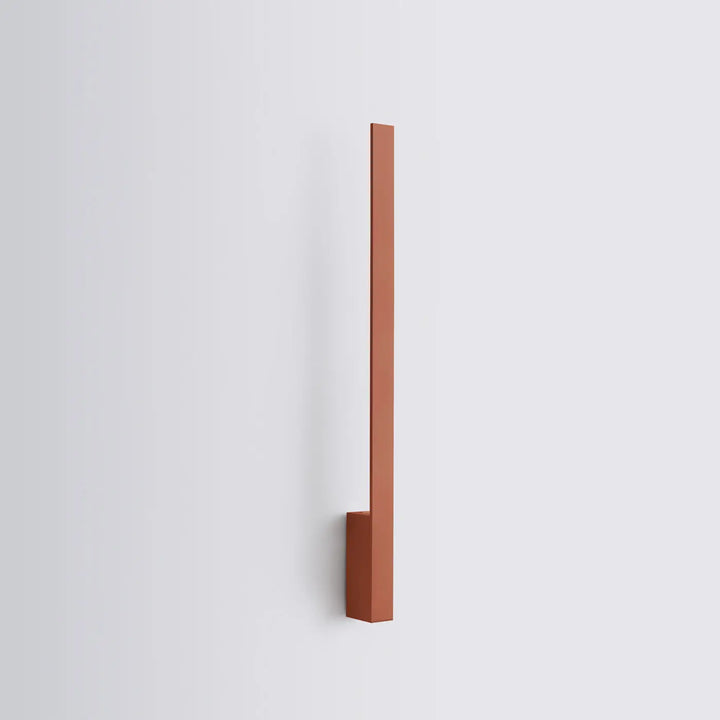 Applique murale lahti 70 led 3000k en cuivre ocre rouge minimaliste et moderne avec design rectangulaire