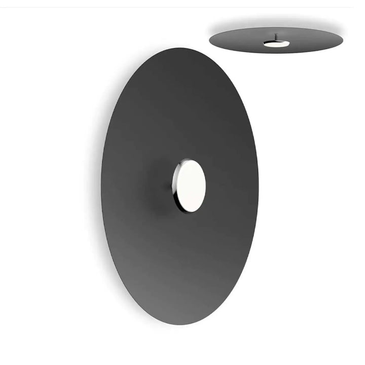 Applique murale Sky Dome, abat-jour noir, 81 cm