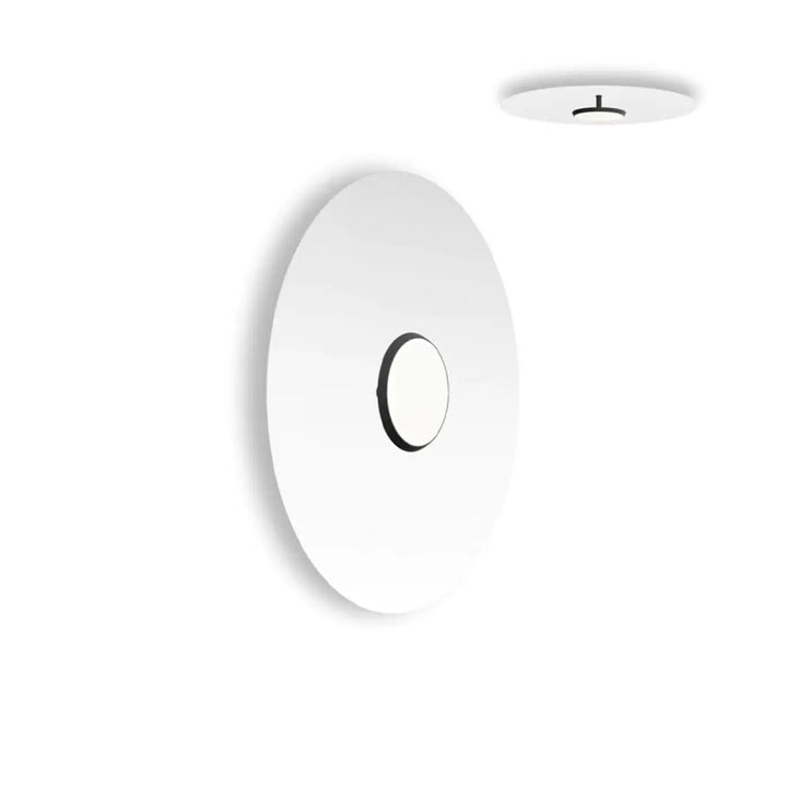 Applique murale Sky Dome, abat-jour blanc et corps noir mat, 61 cm