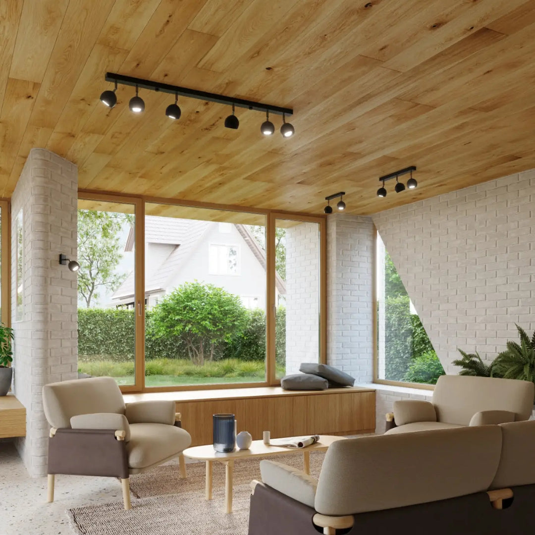 Applique murale moderne oculare noir avec vase bleu cylindrique en céramique mate illuminez précisément votre espace
