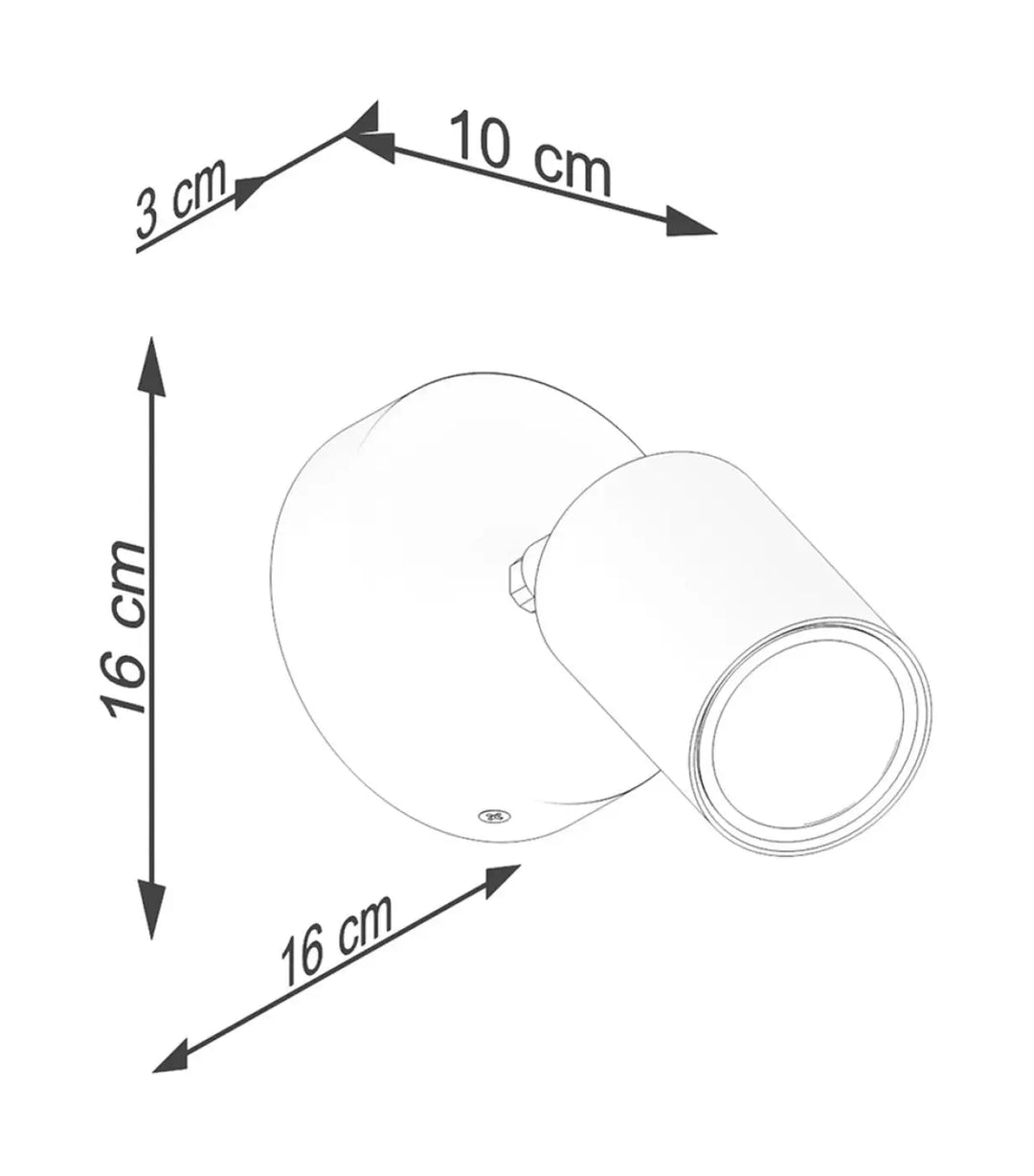 Applique murale verdo blanche cylindrique avec embase ronde et ampoule gu10 pour éclairage moderne minimaliste
