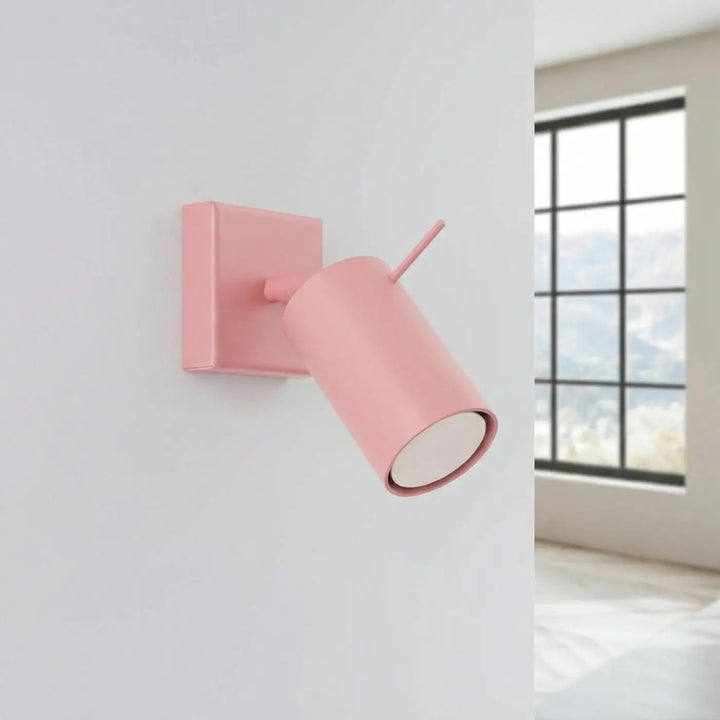 Applique murale rose éteinte, vue rapprochée