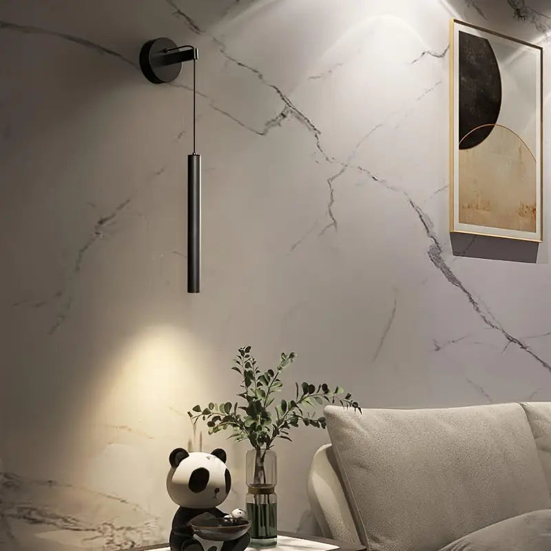 Applique Murale Suspendue Chambre Cylindre Or Élégant