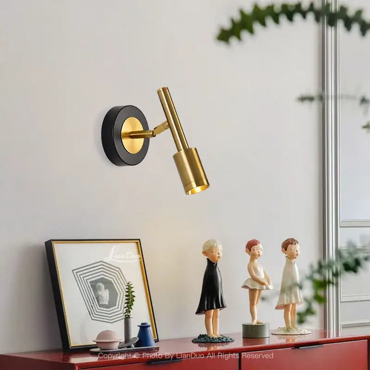 Applique Murale Tête De Lit Noir Et Doré Éclairage Orientable