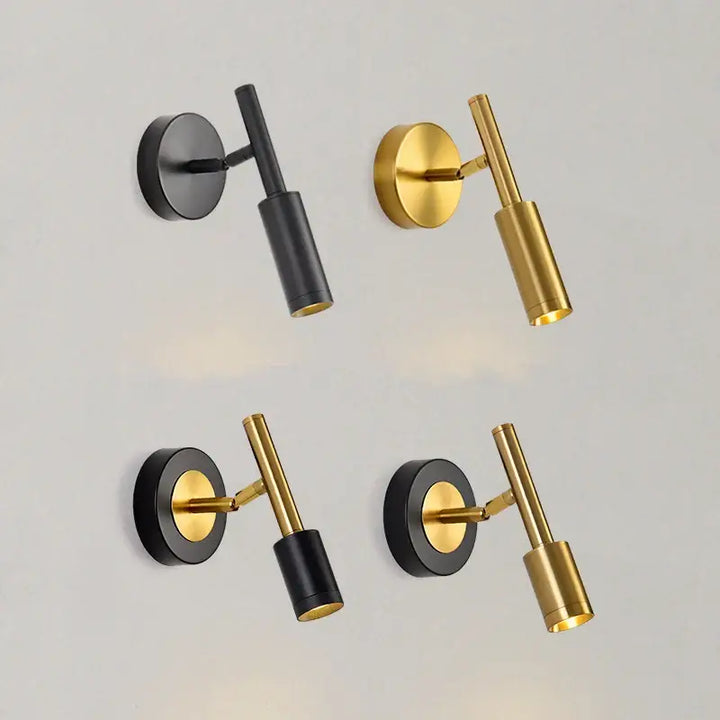 Applique Murale Tête De Lit Noir Et Doré Éclairage Orientable