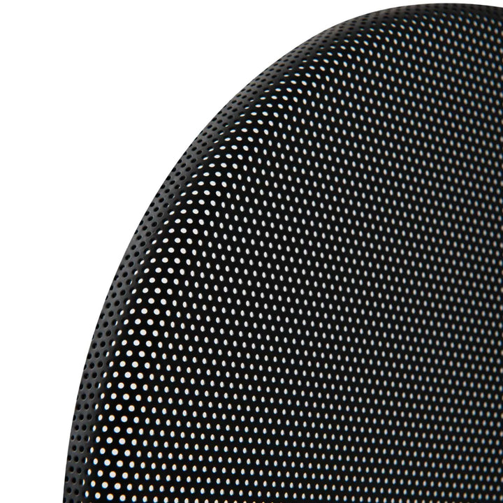 Détail du cercle et du diffuseur opale de l'applique Trip Double noire #couleur_noir