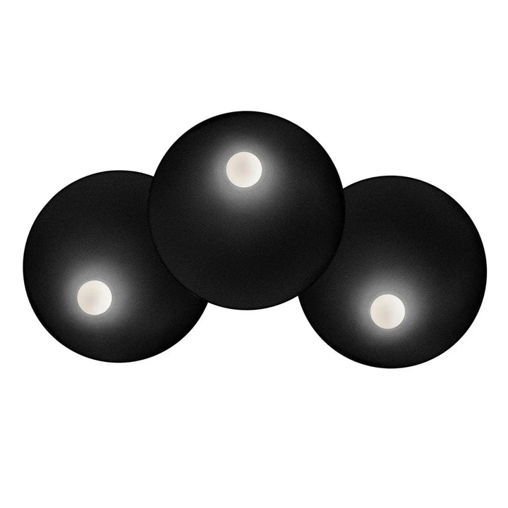 Vue d'ensemble de l'applique Trip Triple noire #couleur_noir
